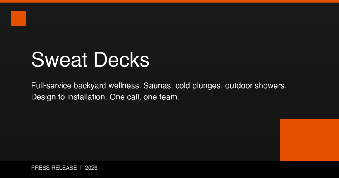 Sweat Decks Simplifies Backyard Spa Construction with Full-Service Design and Installation Sweat Decks Simplifies Backyard Spa Construction with Full-Service Design and Installation